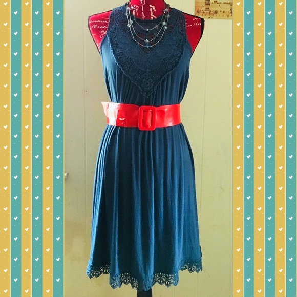 Xhilaration Dresses & Skirts - {Xhilaration} Dark Teal Triangle Shift Dress